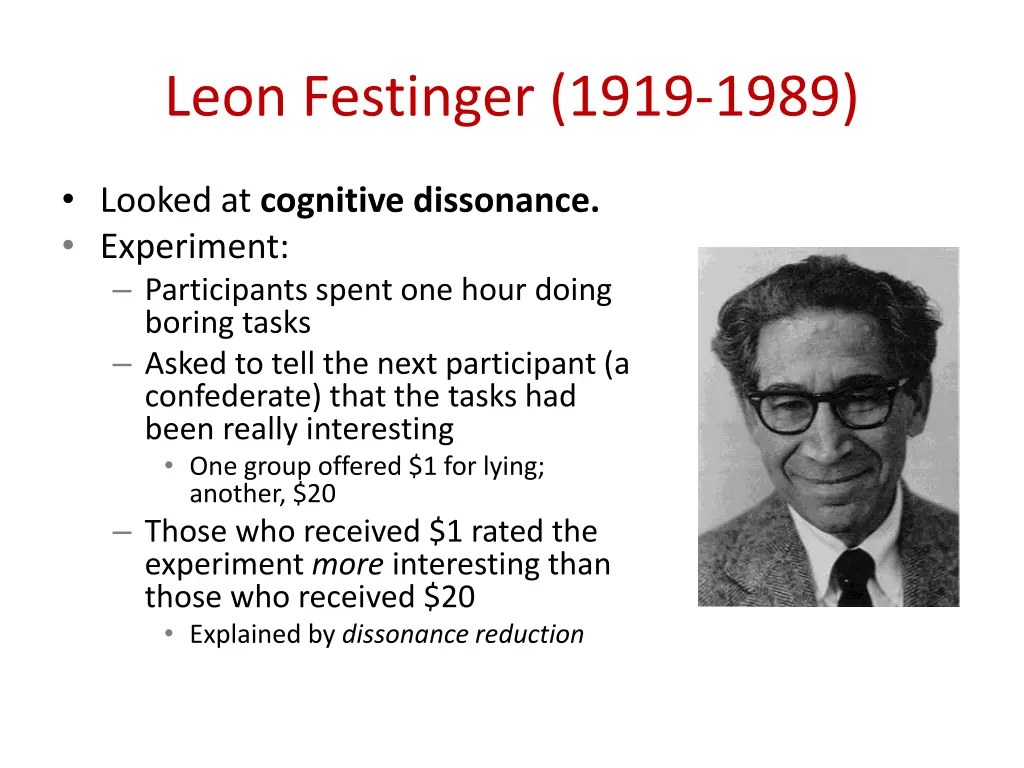 leon festinger 1919 1989