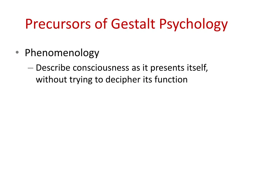 precursors of gestalt psychology 1
