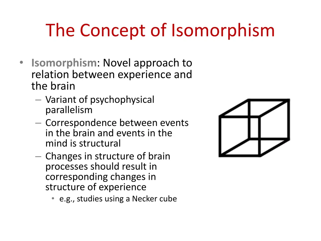 the concept of isomorphism