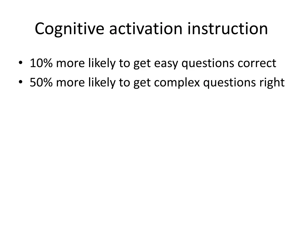 cognitive activation instruction