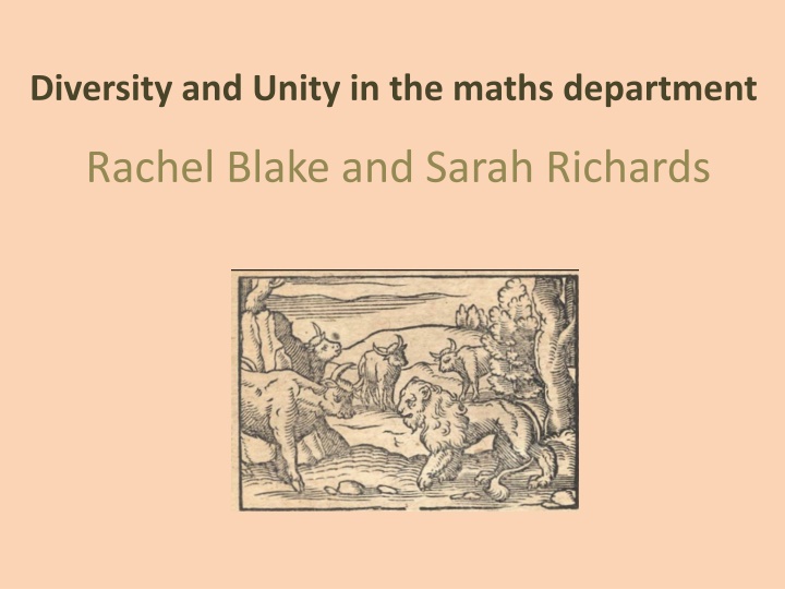 diversity and unity in the maths department