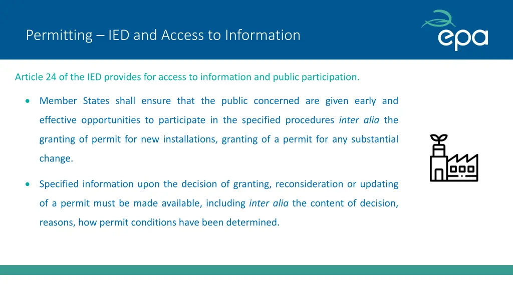 permitting ied and access to information