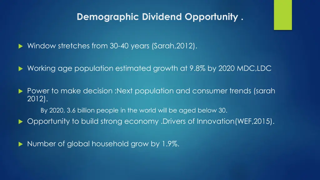 demographic dividend opportunity