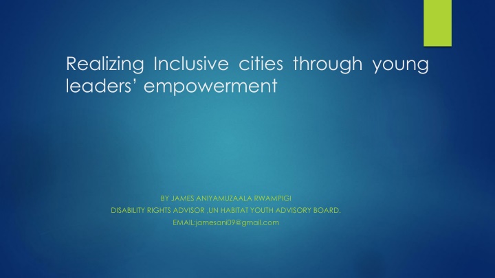 realizing inclusive cities through young leaders