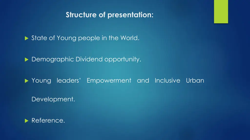 structure of presentation