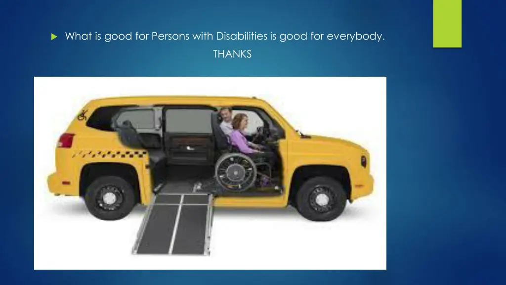 what is good for persons with disabilities