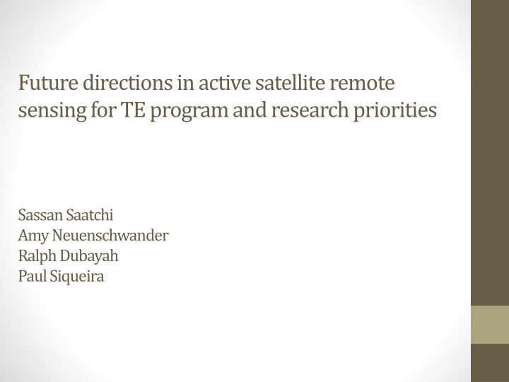 future directions in active satellite remote
