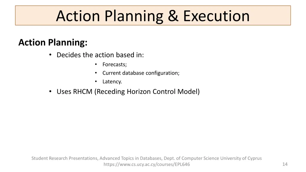 action planning execution 1