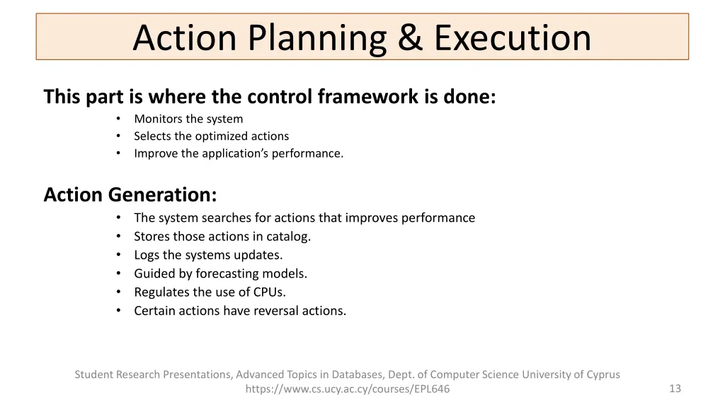 action planning execution