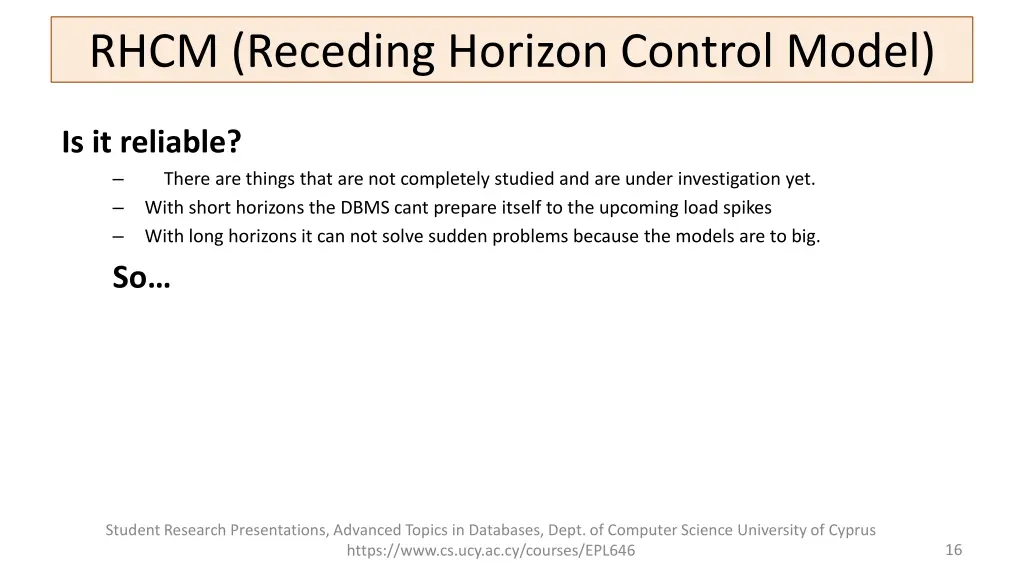 rhcm receding horizon control model 1
