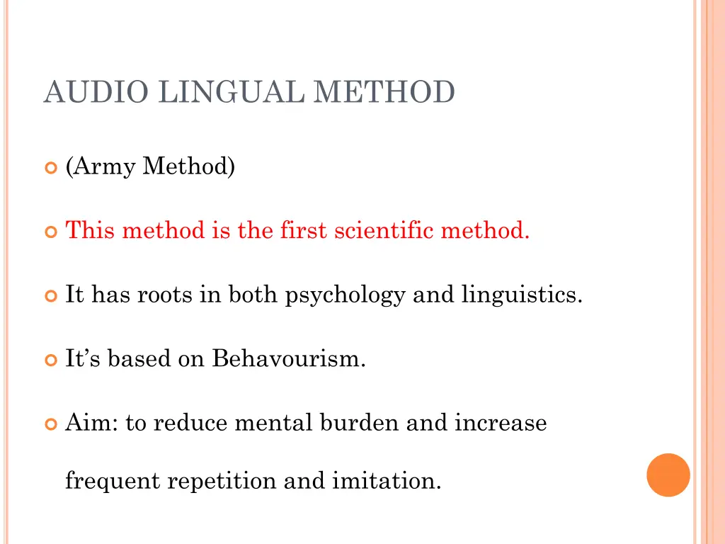 audio lingual method