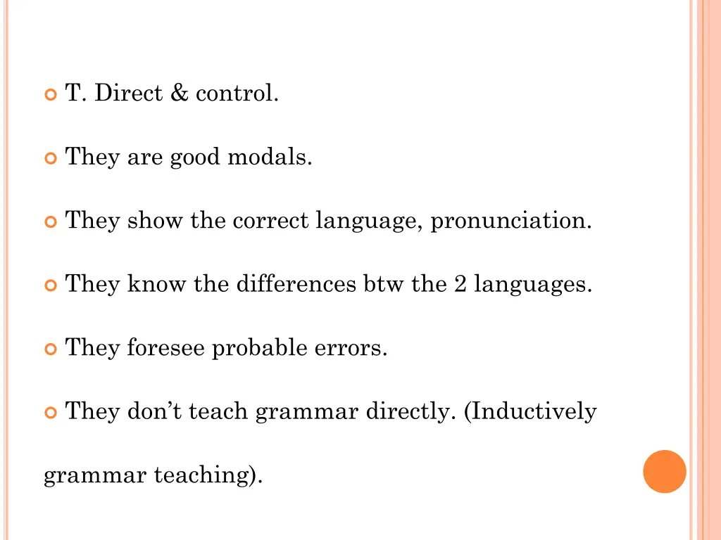 t direct control