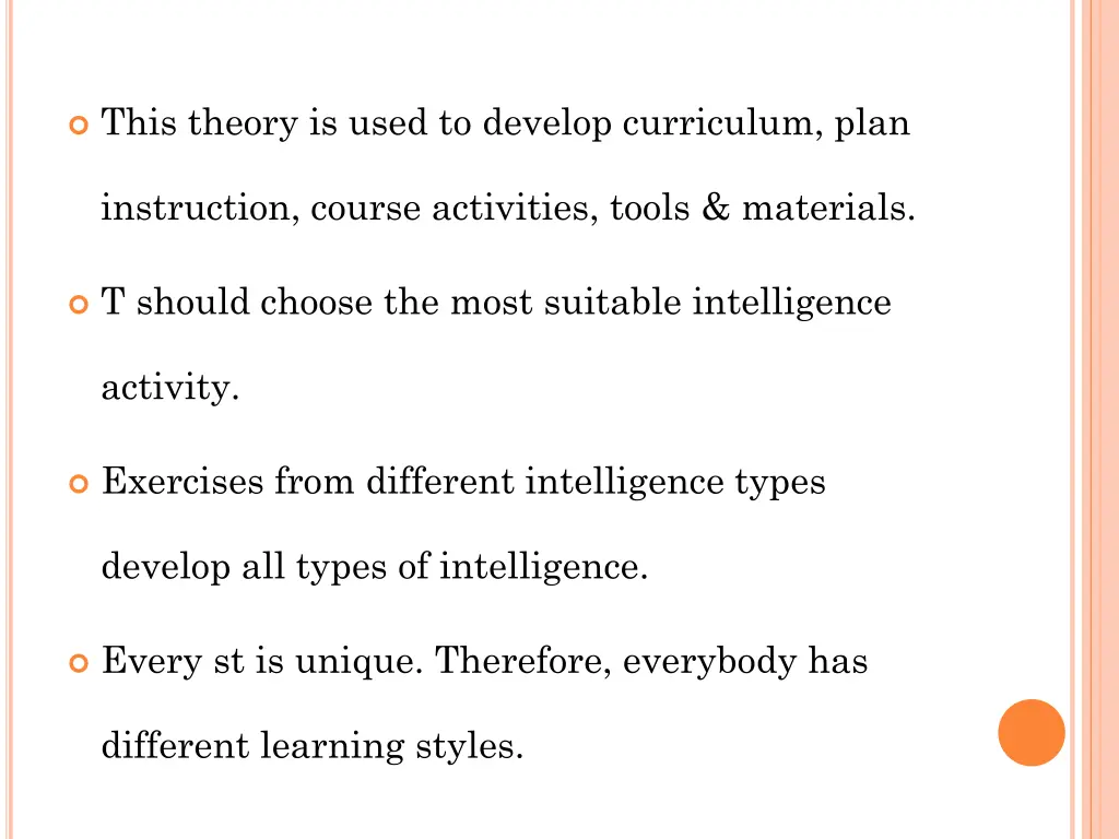 this theory is used to develop curriculum plan