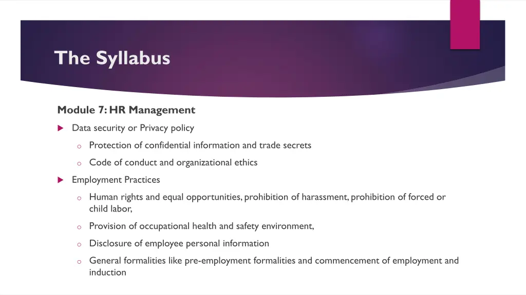 the syllabus 28