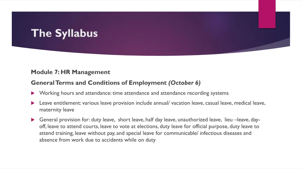 the syllabus 31