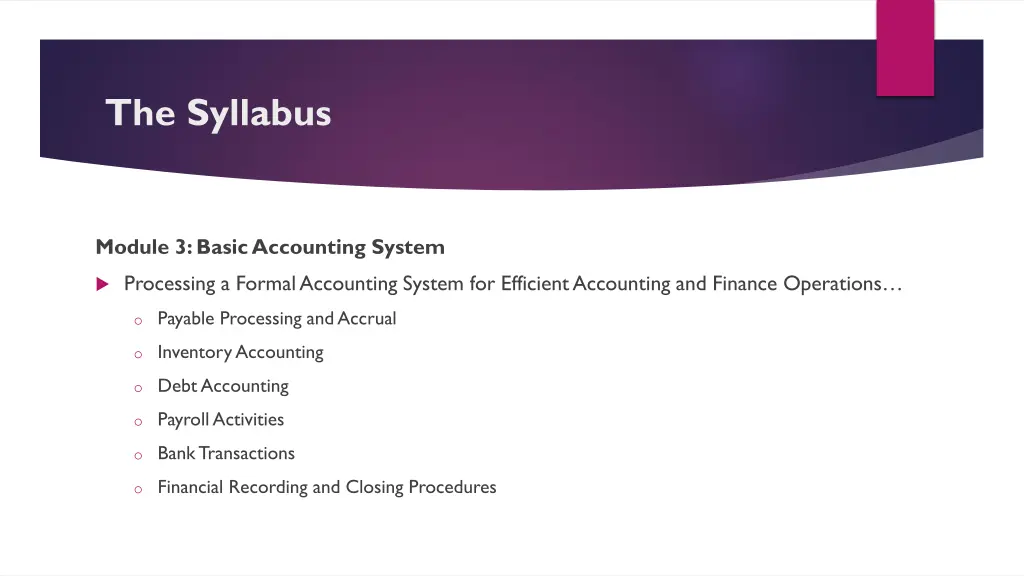 the syllabus 6