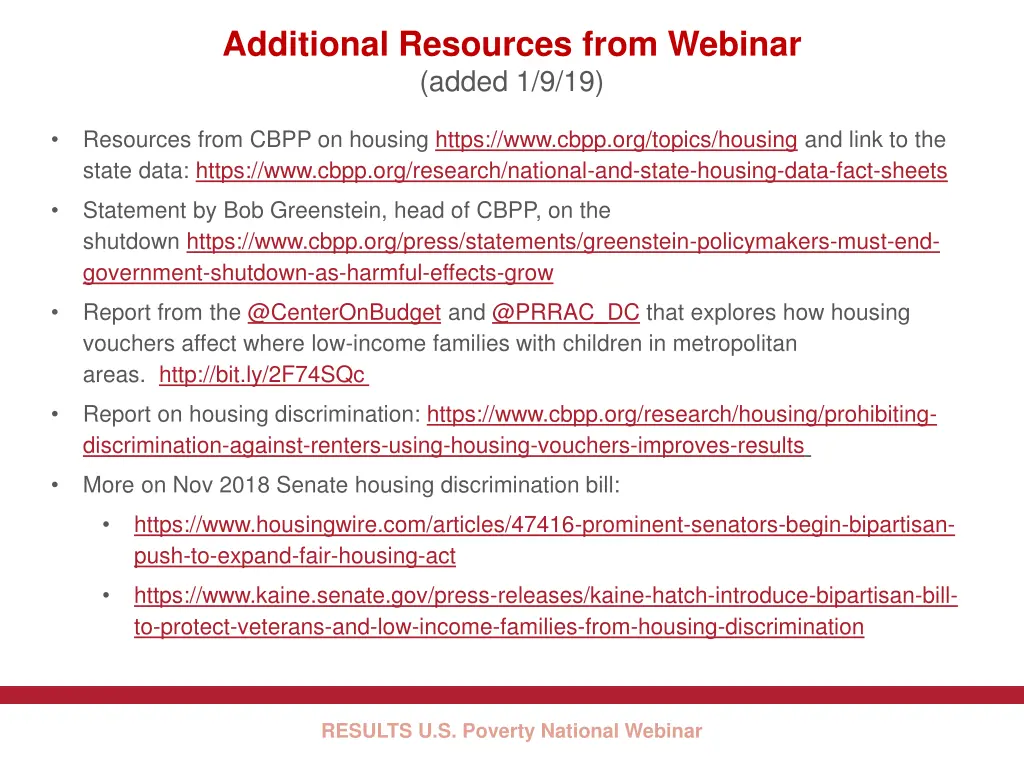 additional resources from webinar added 1 9 19