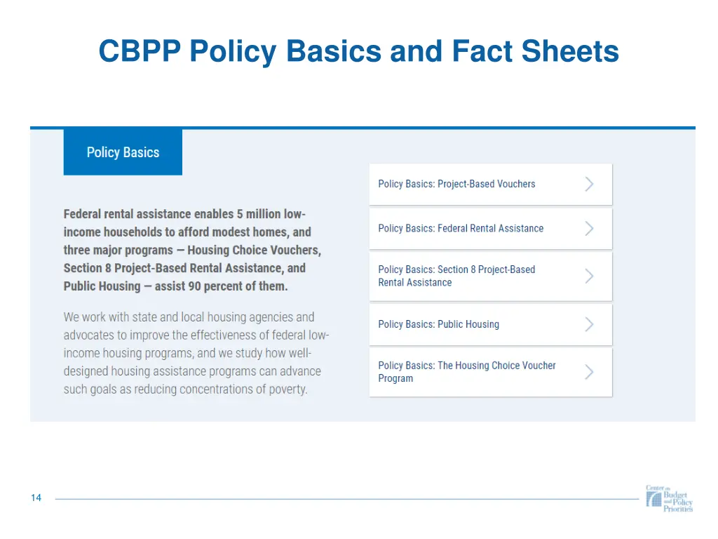 cbpp policy basics and fact sheets