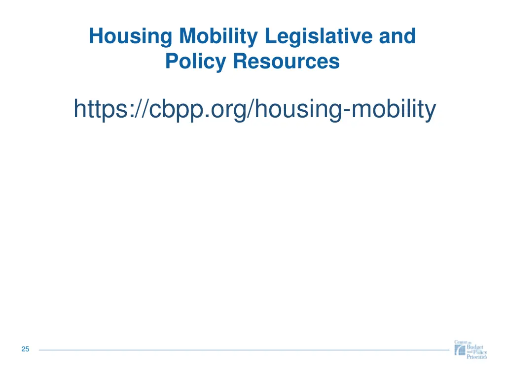 housing mobility legislative and policy resources