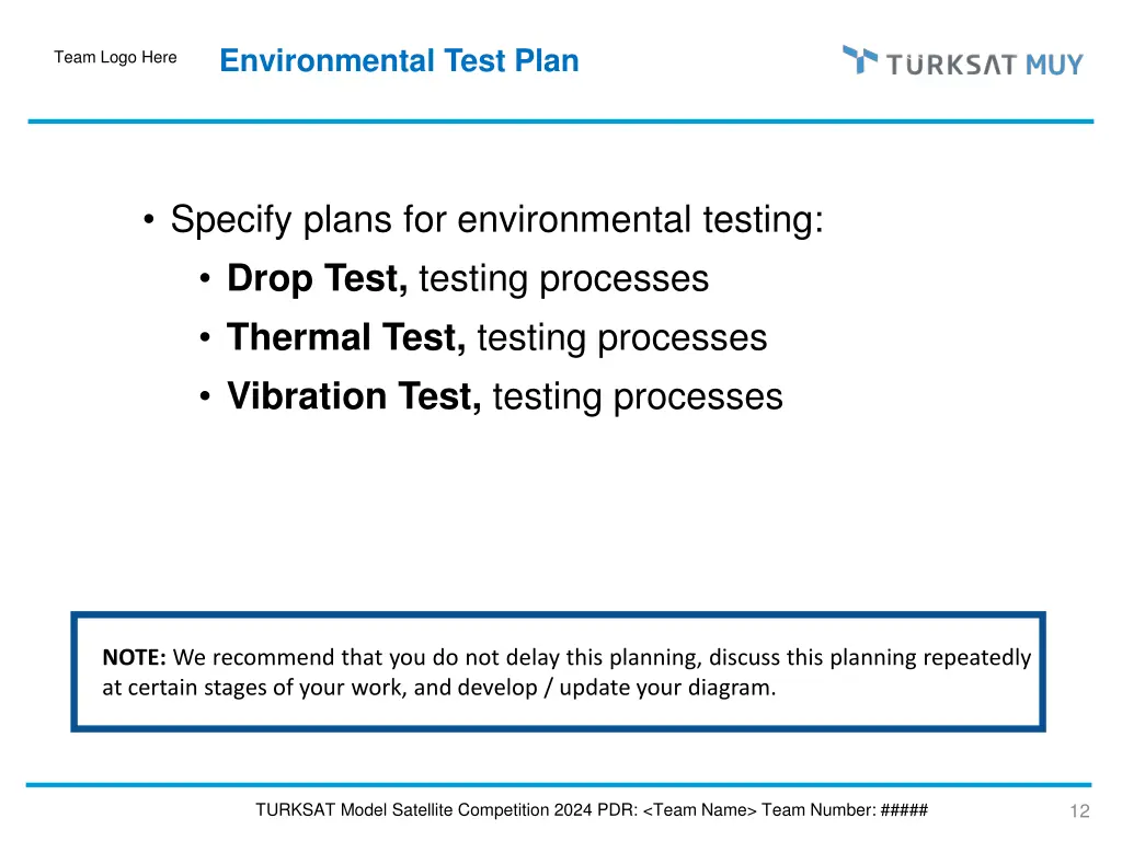 environmental test plan