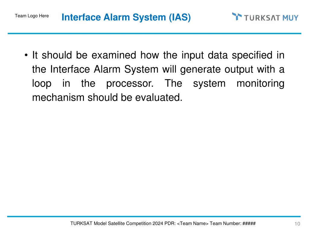 interface alarm system ias