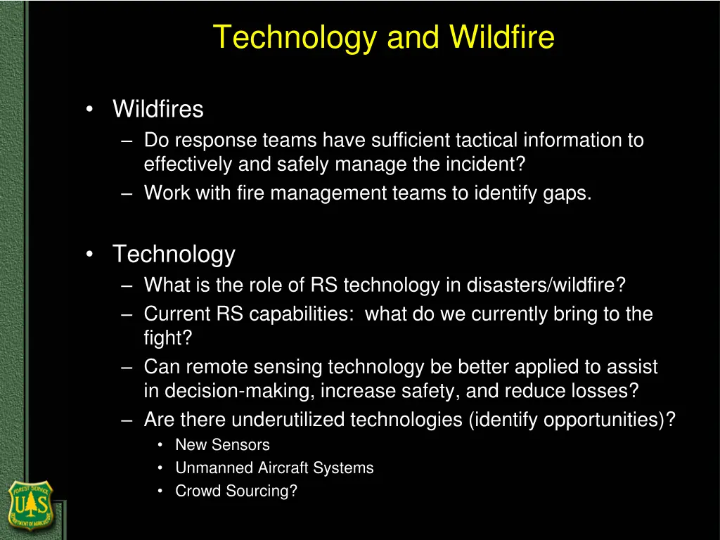 technology and wildfire