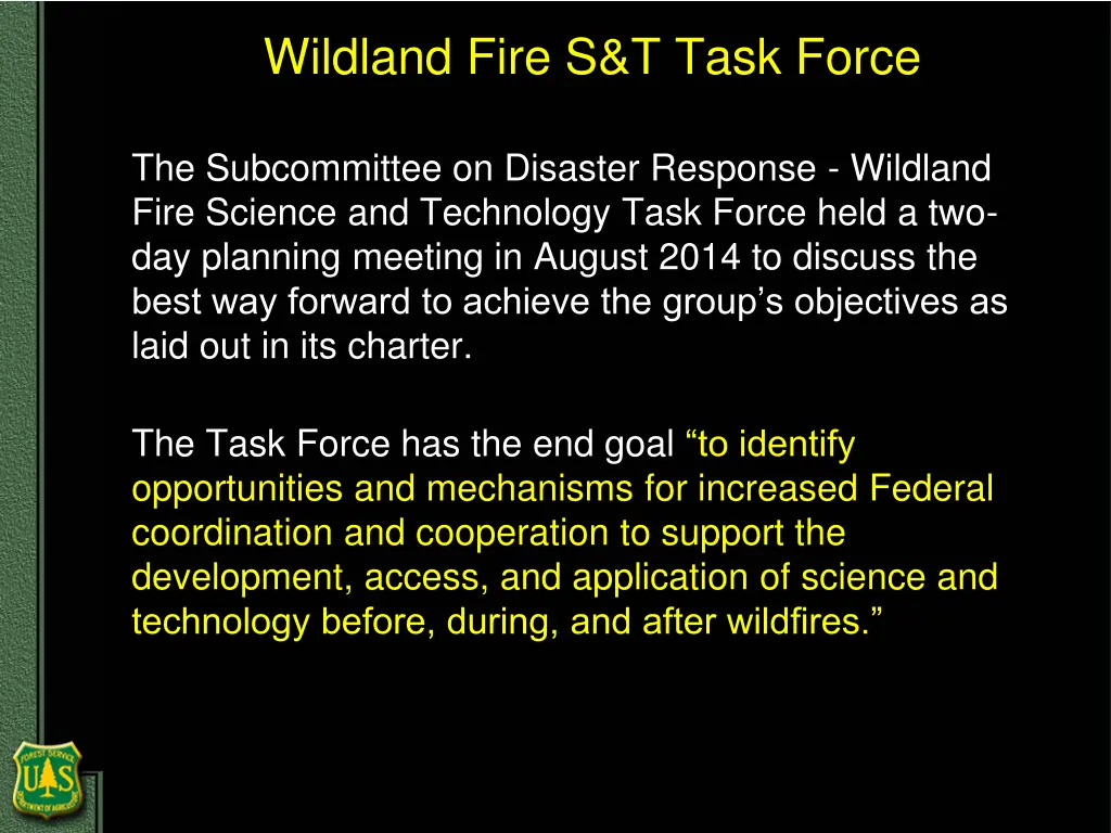 wildland fire s t task force