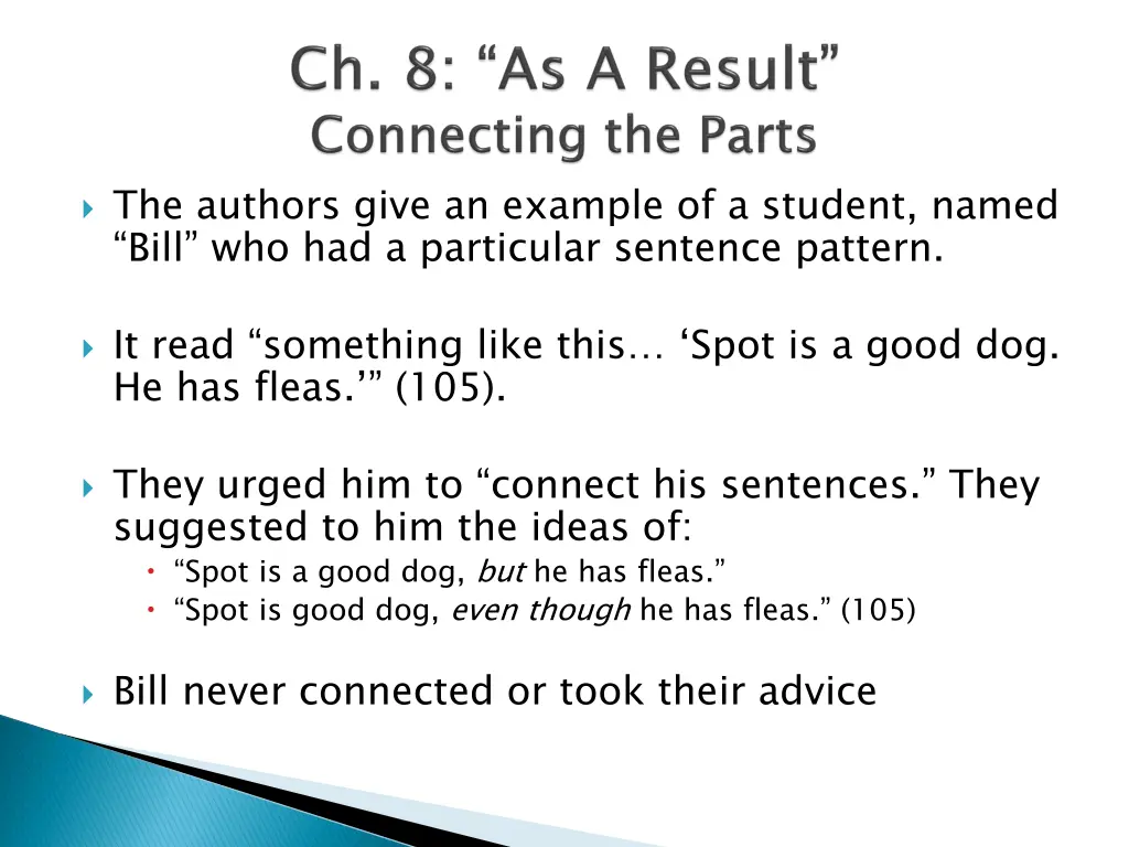 the authors give an example of a student named