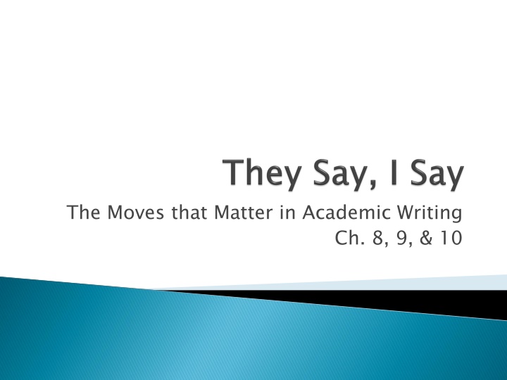 the moves that matter in academic writing