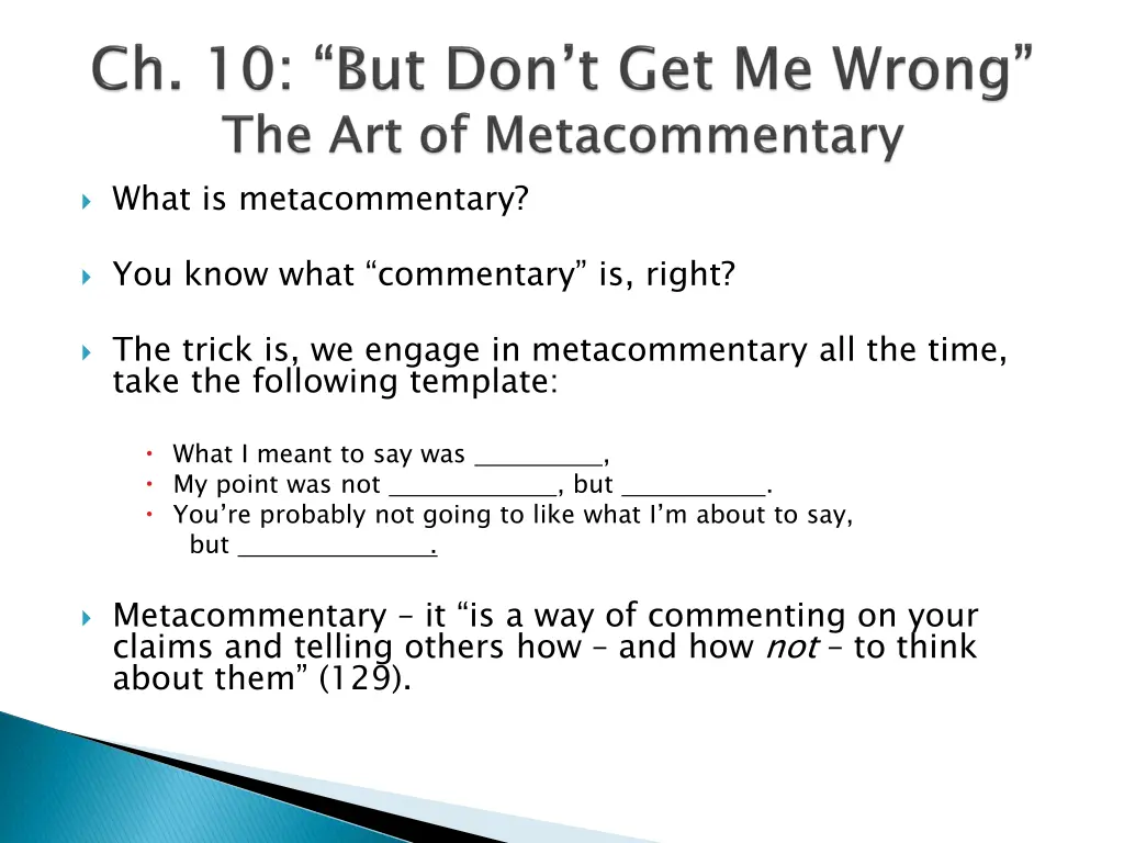 what is metacommentary