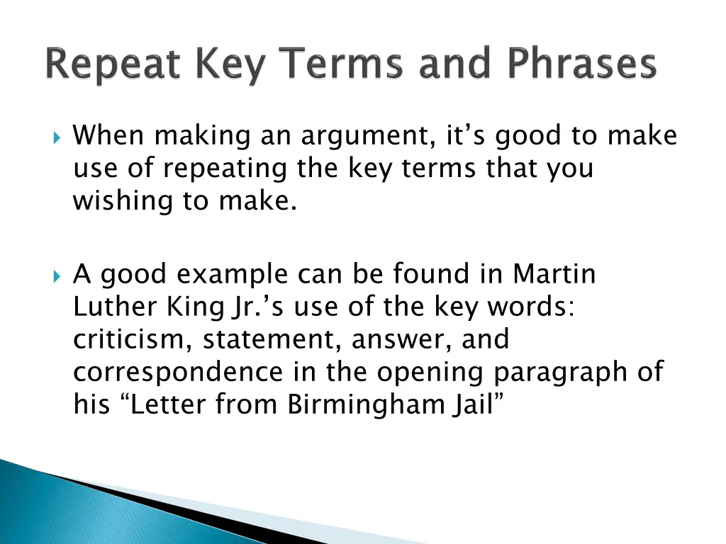 when making an argument it s good to make