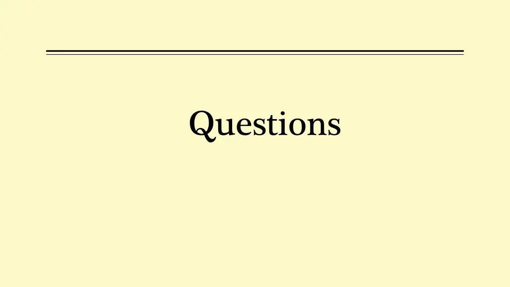 questions