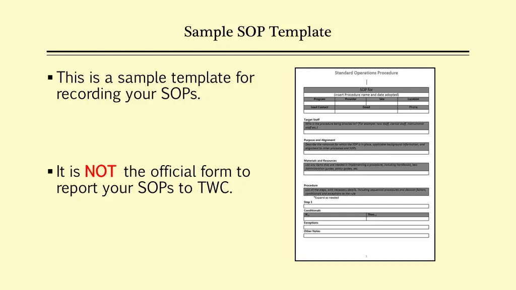 sample sop template