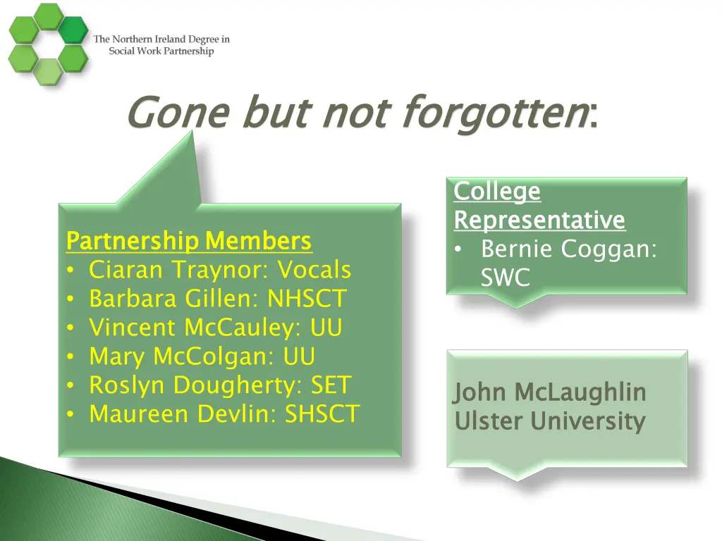gone but not forgotten