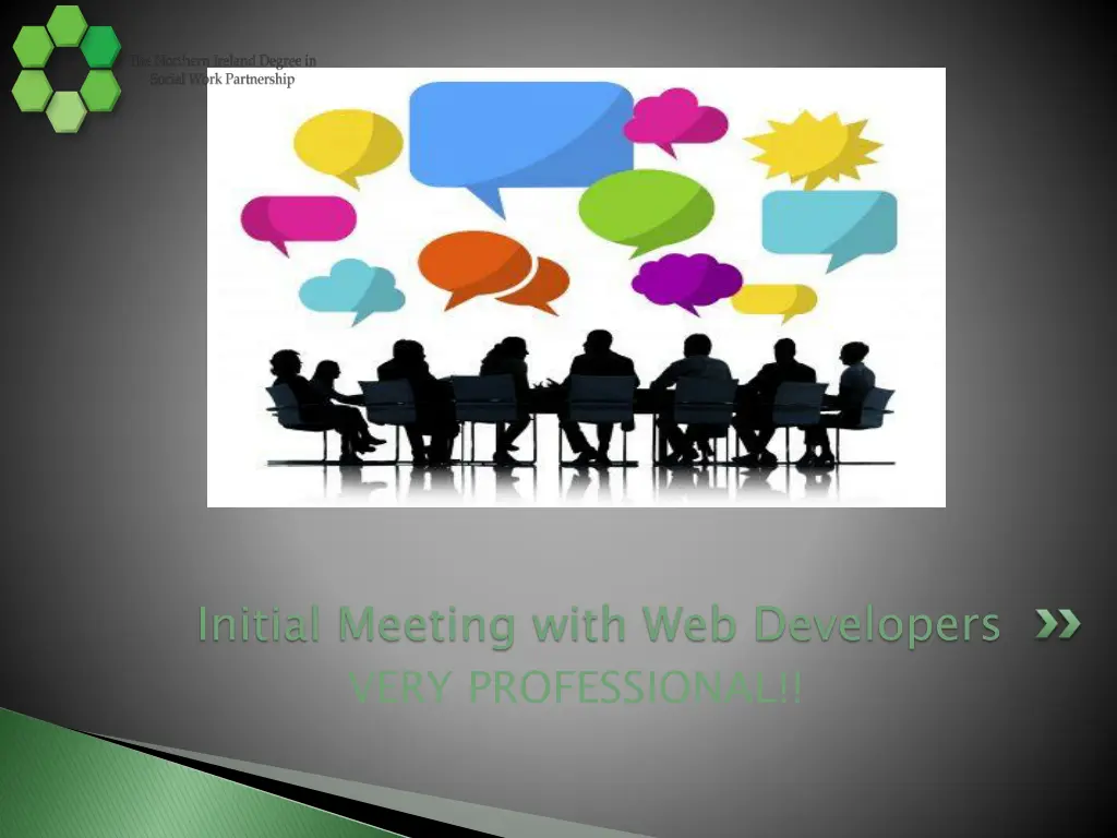 initial meeting with web developers very
