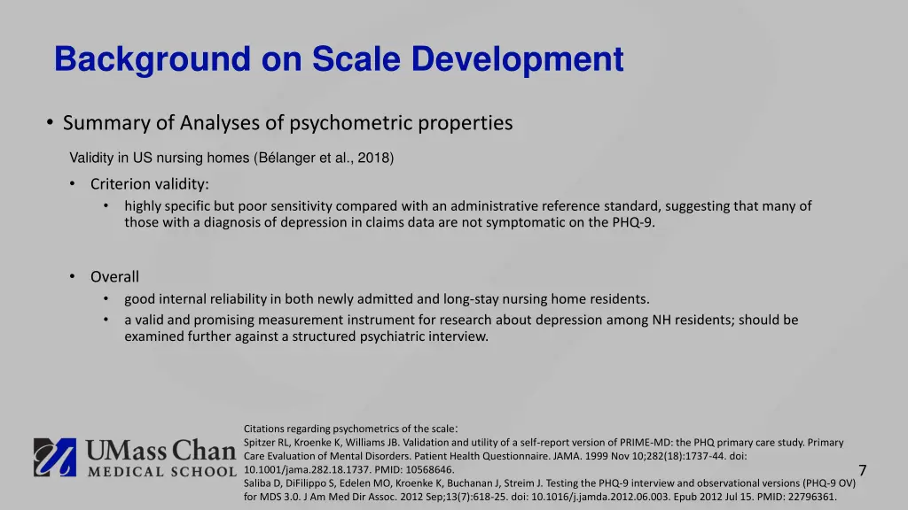 background on scale development 4