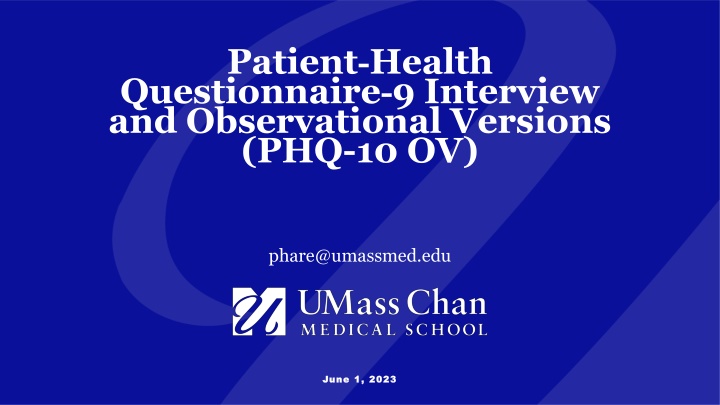 patient health questionnaire 9 interview