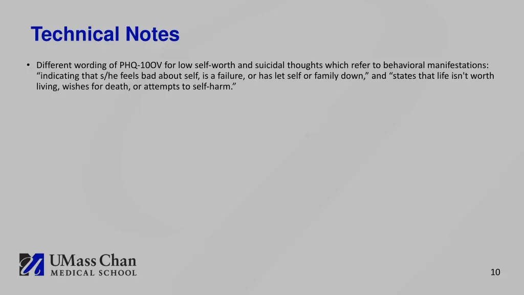 technical notes