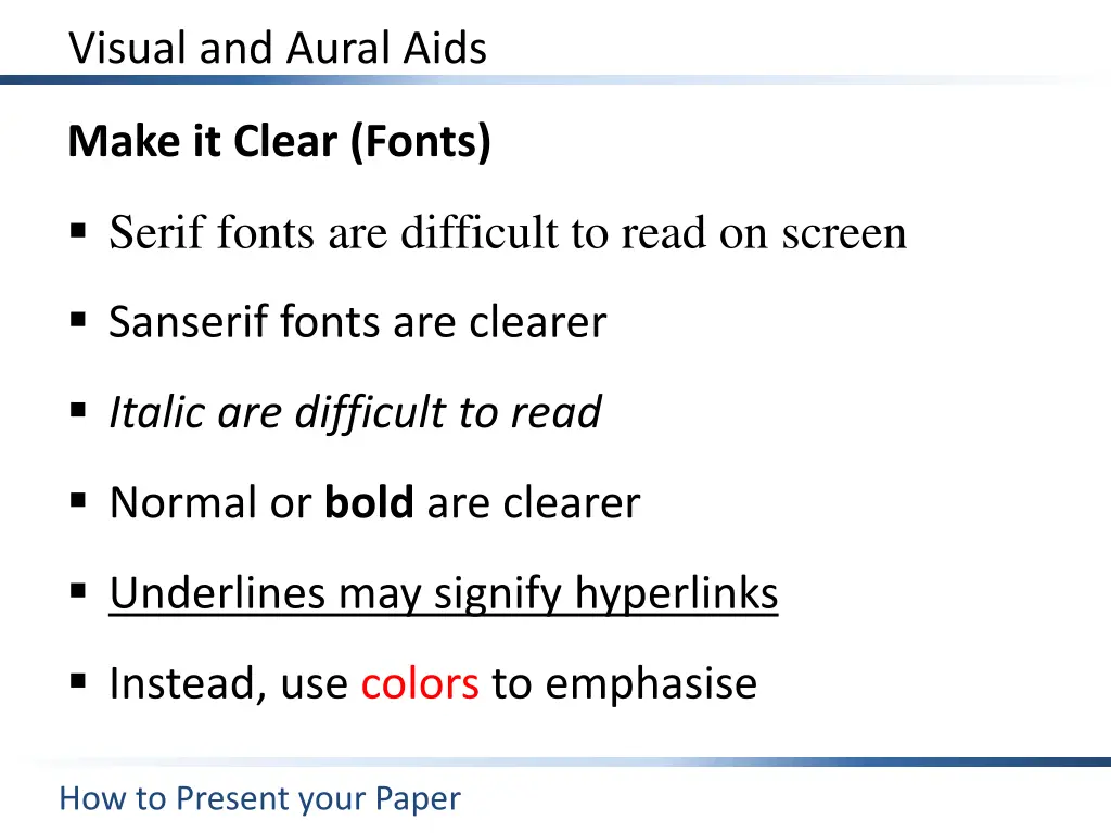 visual and aural aids 13