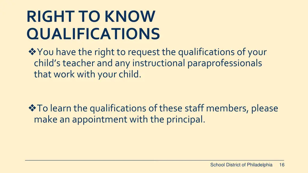 right to know qualifications you have the right
