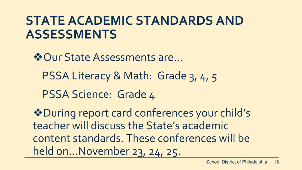 state academic standards and assessments