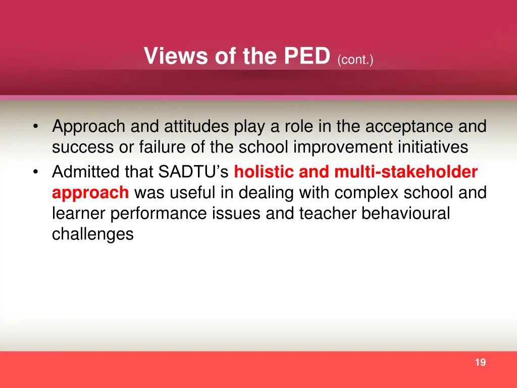 views of the ped cont