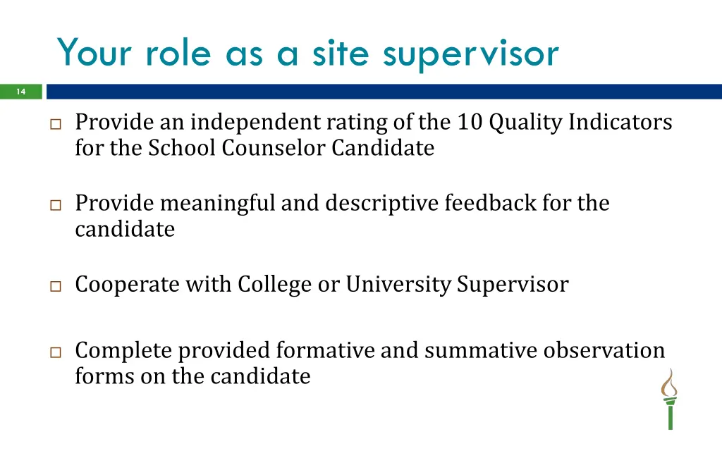 your role as a site supervisor