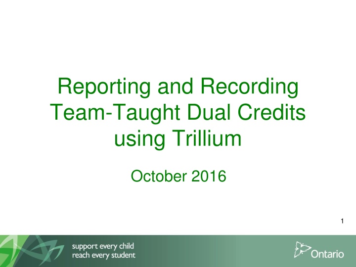 reporting and recording team taught dual credits