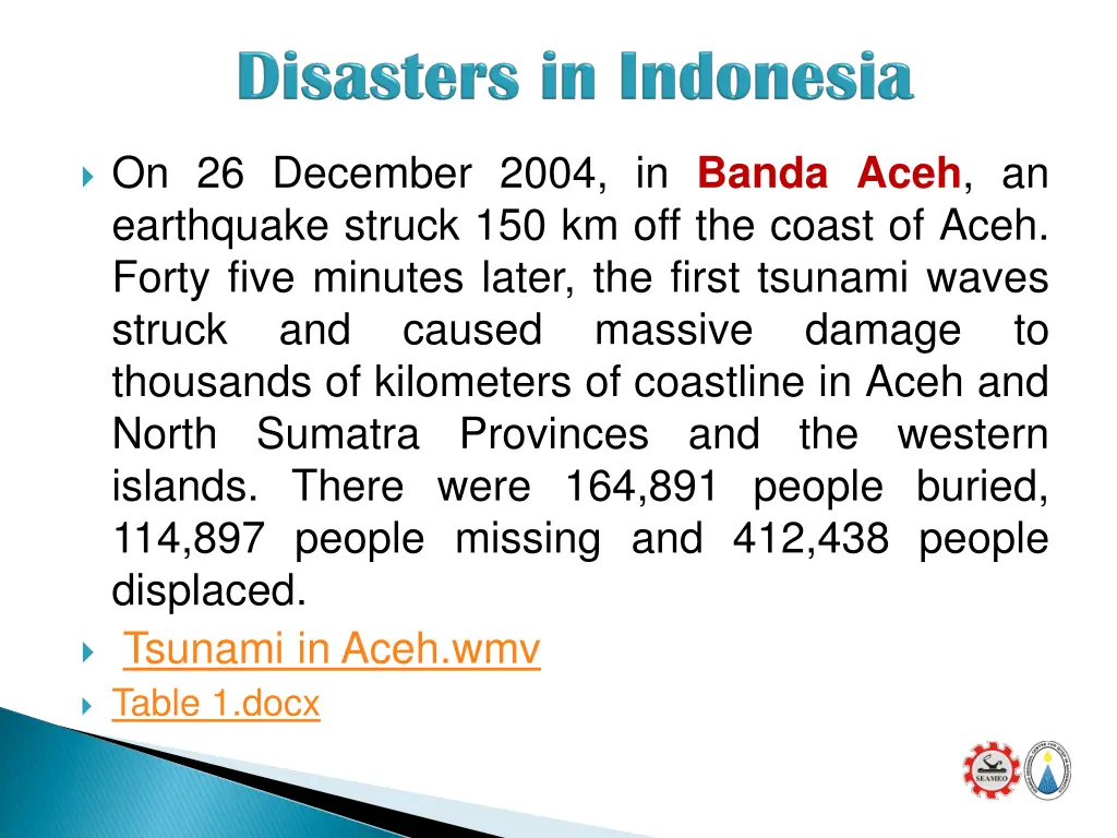 on 26 december 2004 in banda aceh an earthquake