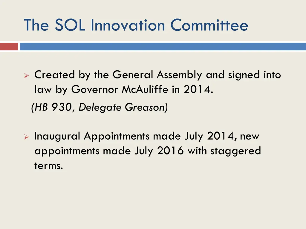the sol innovation committee