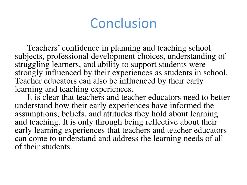 conclusion