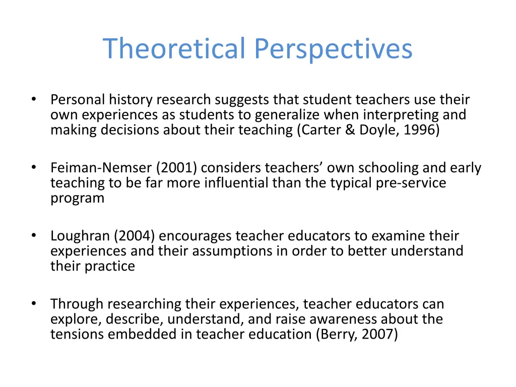 theoretical perspectives