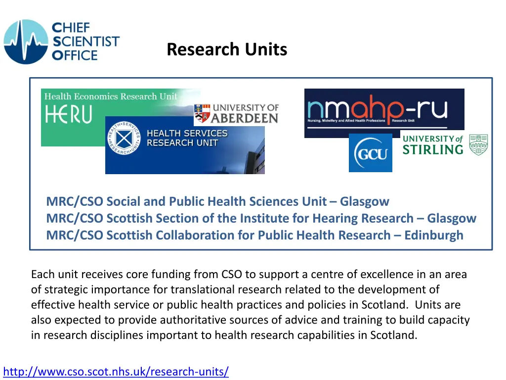 research units