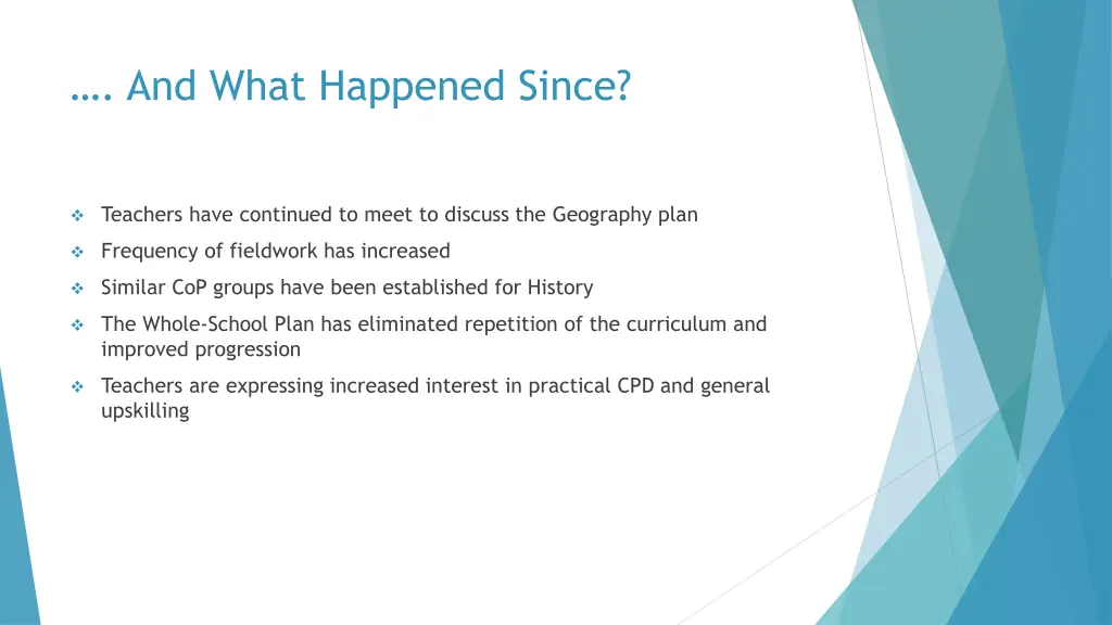 and what happened since